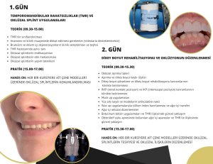 Dikey Boyut Yükseltme Uygulamalarında Oklüzyonun Düzenlenmesi, Temporomandibular Rahatsızlıklar ve Oklüzal Splint Uygulamaları