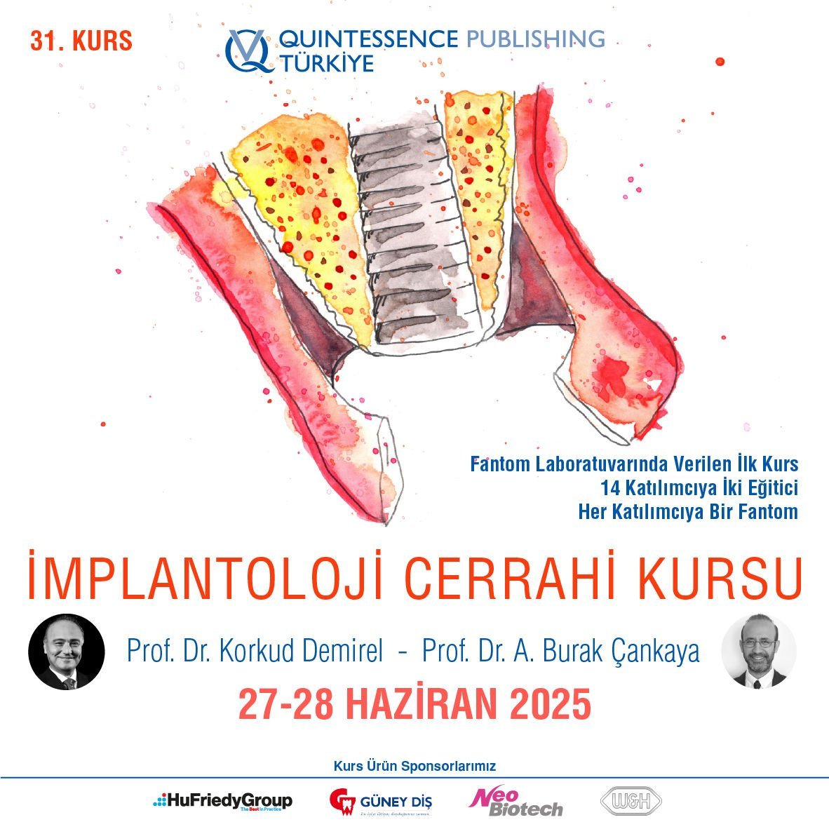 İMPLANTOLOJİ TEMEL CERRAHİ KURSU / 27-28 Haziran 2025