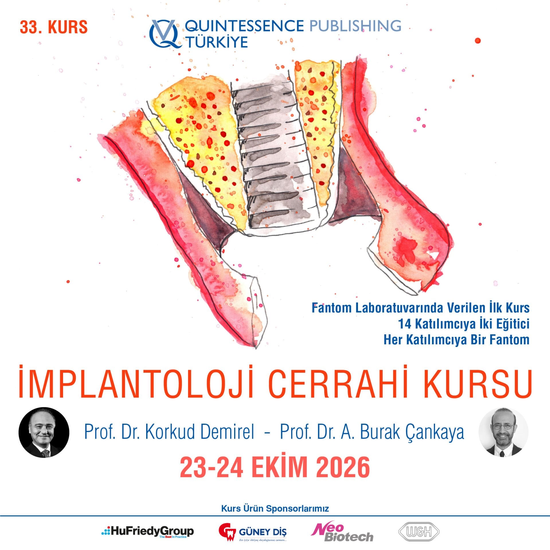İMPLANTOLOJİ TEMEL CERRAHİ KURSU / 23-24 EKİM 2026