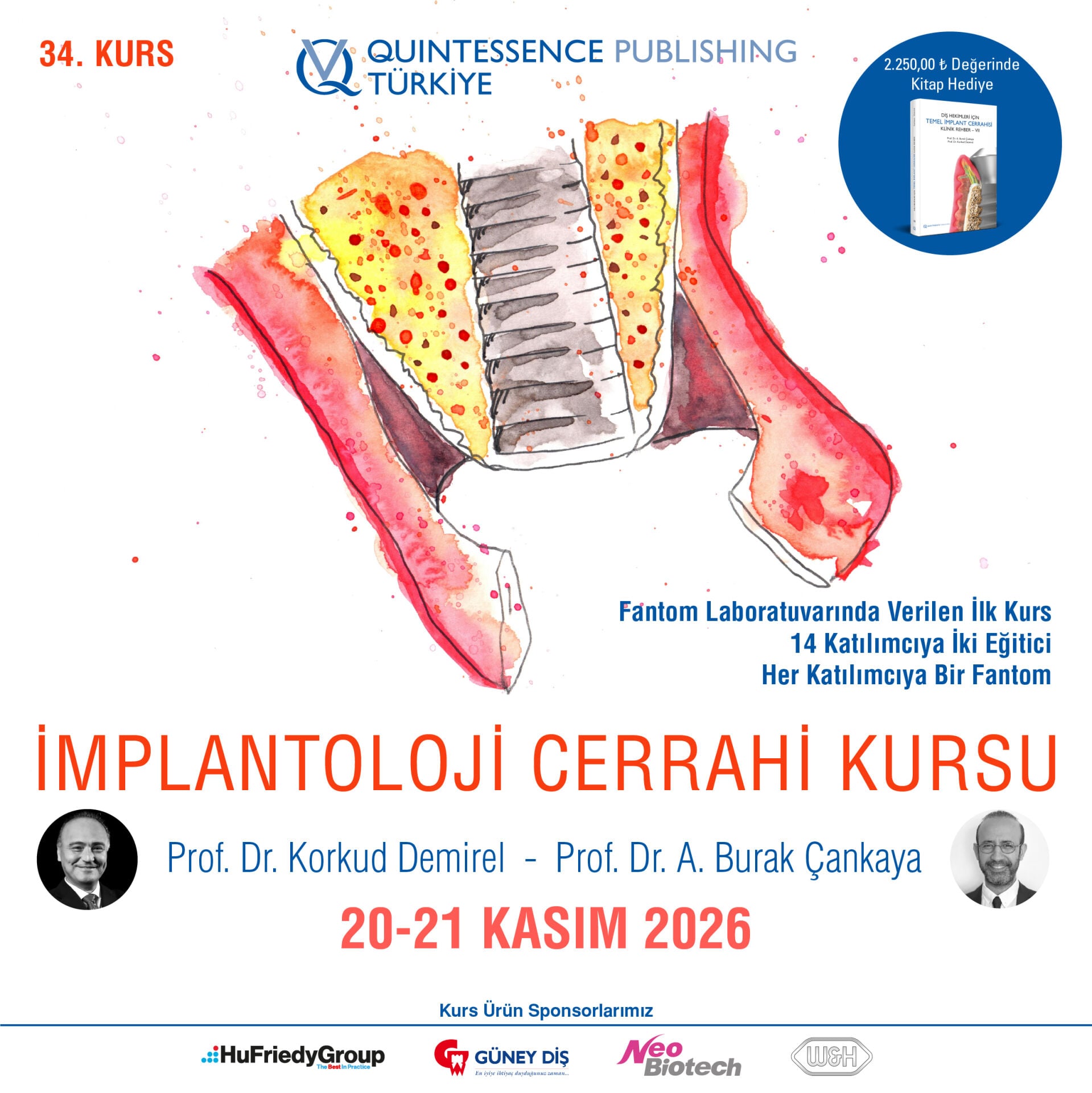 İMPLANTOLOJİ TEMEL CERRAHİ KURSU / 20-21 KASIM 2026