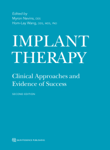 Implant Therapy Clinical Approaches and Evidence of Success