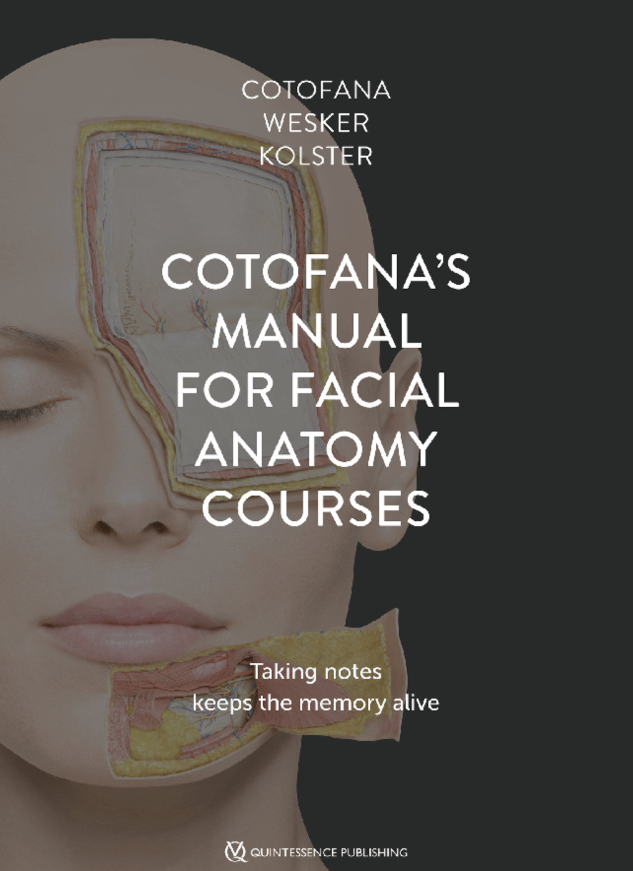 Cotofana's Manual for Facial Anatomy Courses Taking notes keeps the memory alive