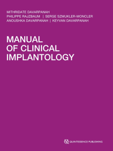 Manual of Clinical Implantology