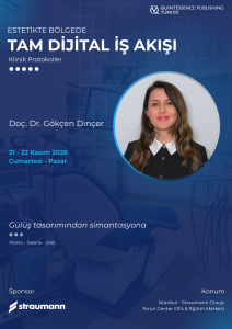 Estetikte Bölgede Tam Dijital İş Akışı / 21 – 22 Kasım 2026 | Cumartesi – Pazar